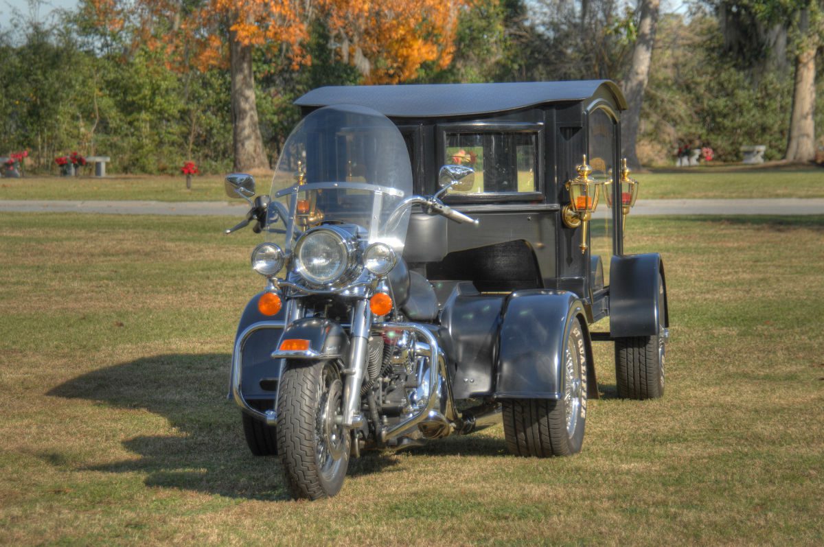 motorcycle hearse burial service