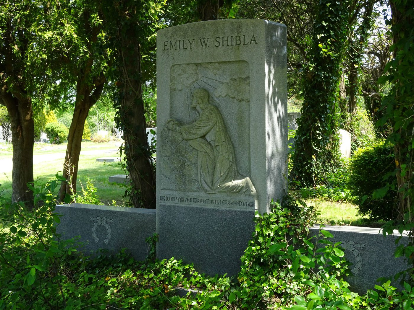 large headstone