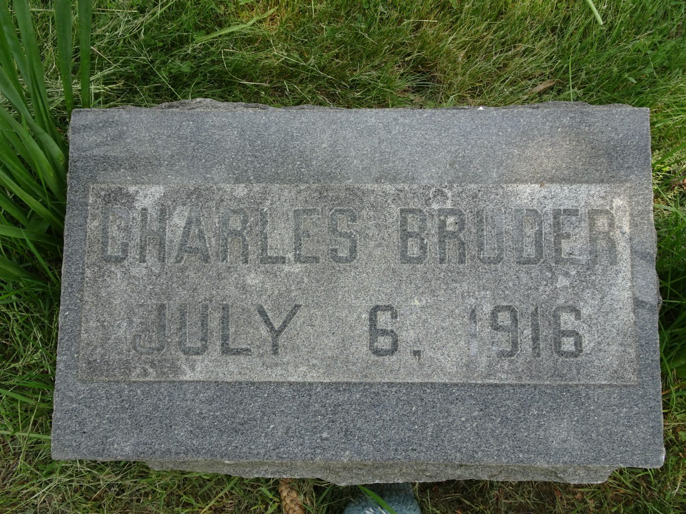 close up of a headstone