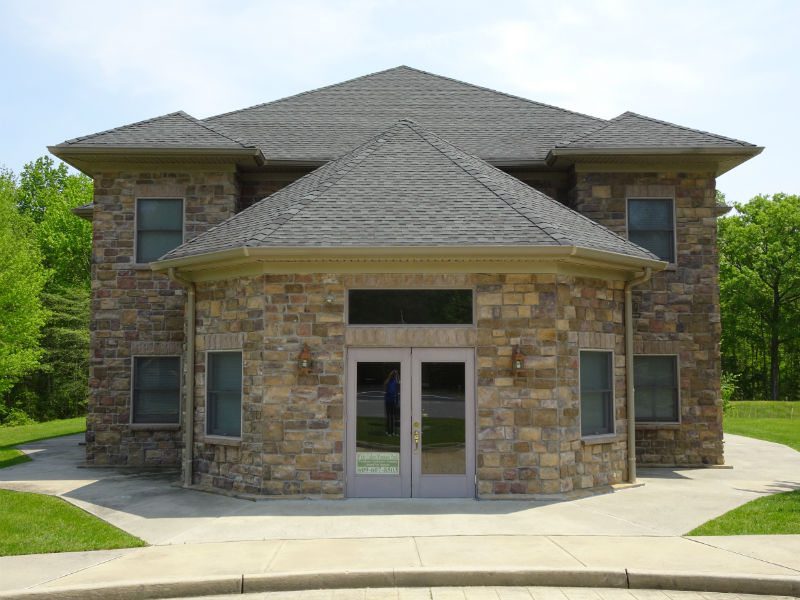 exterior of a stone building