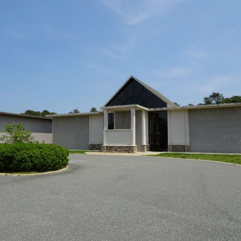 mausoleum exterior gray