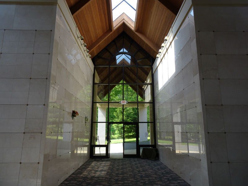 inside a mausoleum