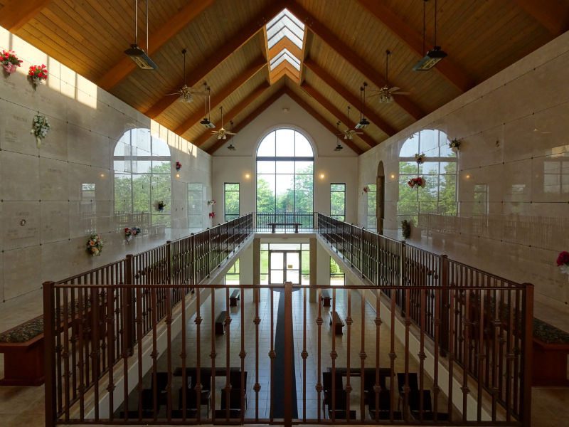 top level of a large mausoleum