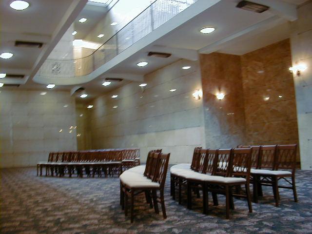 seating inside a mausoleum