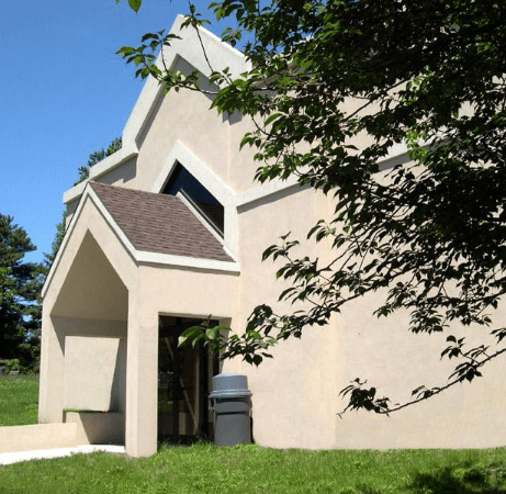 Outside of mausoleum