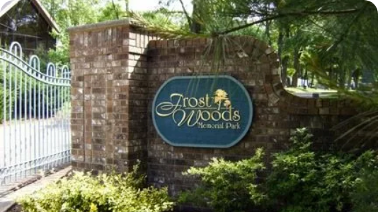 Frost Woods Memorial Park entrance