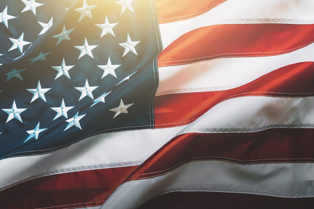 American flag closeup American flag closeup
