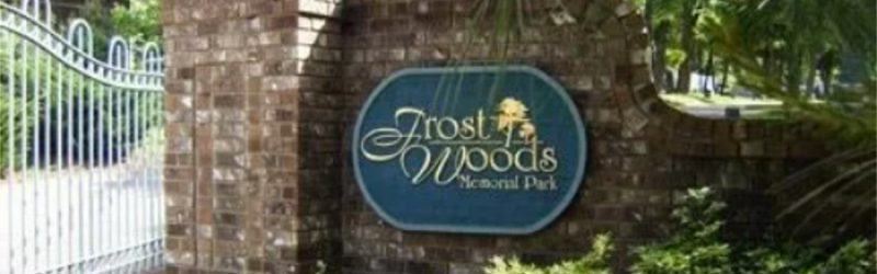 Frost Woods Memorial Park entrance Frost Woods Memorial Park entrance