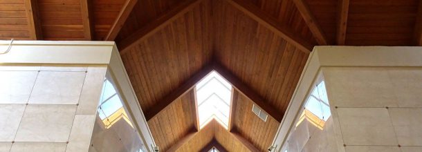 mausoleum high wooden cieling