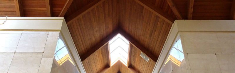 mausoleum high wooden cieling