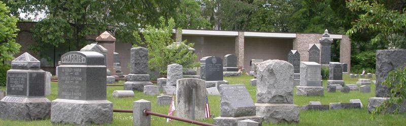 headstones in cemetery